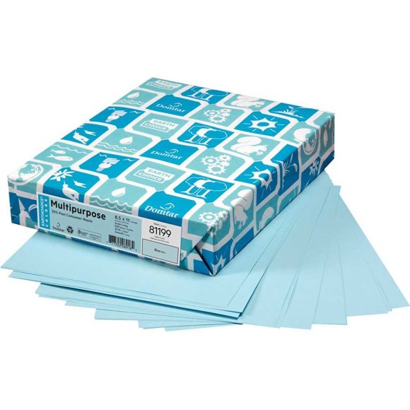 Domtar 81091 Lettermark Papier Coloré Polyvalent Format Légal - 8-1/2 x 14 Bleu (Lot de 500)