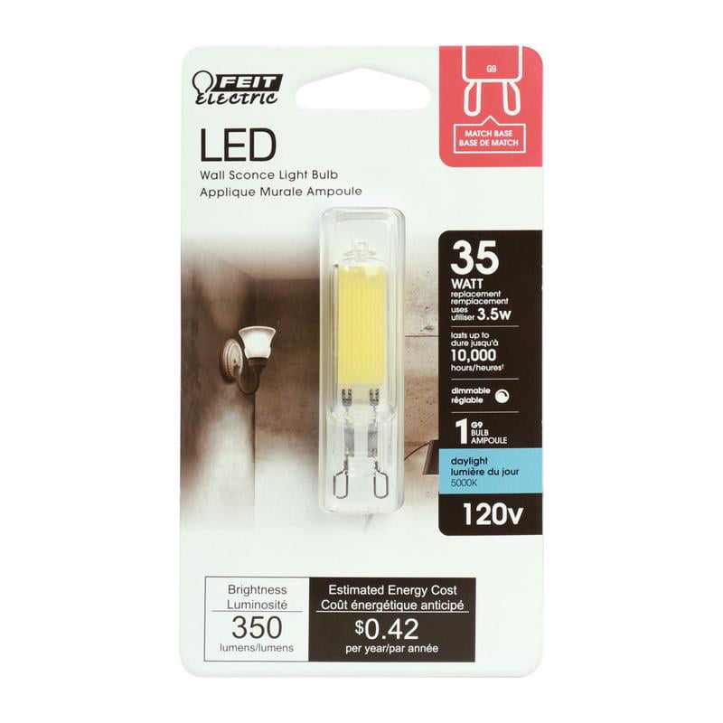 Een zin knuffel tekort 2PC Feit Electric G9 G9 LED Bulb Daylight 35 Watt Equivalence 1 pk -  Walmart.com