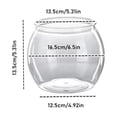 thumbnail image 4 of Clear Bowl, Fish Bowl Globe Flower Vase Centerpiece, Round Vase for Wedding Event Home Decor, 6.5 x 5.3 Inch Decorative Bowl for Flowers and Candles (1 Pack), 4 of 7