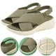 thumbnail image 5 of Sandalias Punta Abierta Plataforma Cuña para Mujer Transpirables Viajes Al Aire Libre, 5 of 9