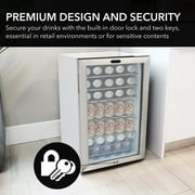 Whynter 3.3 Cubic Foot Beverage Center Fridge with Lock Stainless Steel