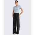 thumbnail image 2 of G4Free Lightweight Wide Leg Pants Women with Pockets Flowy High Waisted Trousers Travel Lounge Summer Fall 27"/29"/31", 2 of 7