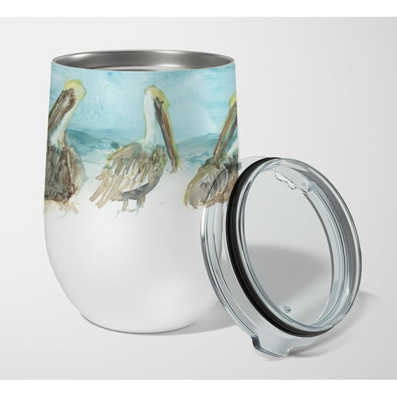 Pelicans Stainless Steel 12 oz Stemless Wine Glass
