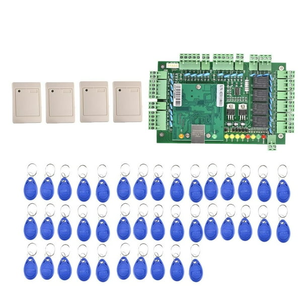 Kit de sistema de control de para puerta con 4 lectores de tarjetas y 40 , color Yotijar Kit de sistema de control de acceso a la puerta