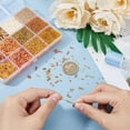 thumbnail image 3 of 10998pcs Glass Seed Beads Tube Beads Bulk Orange Bugle Beads Mini Glass Beads Sequins Beads for Sewing Jewelry Making Craft Hole: 0.5/1mm for DIY, 3 of 9