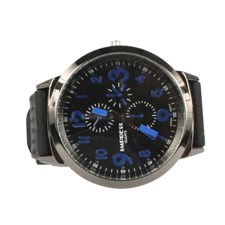 Impress LA12 Silicon Band Watch in Black/Blue