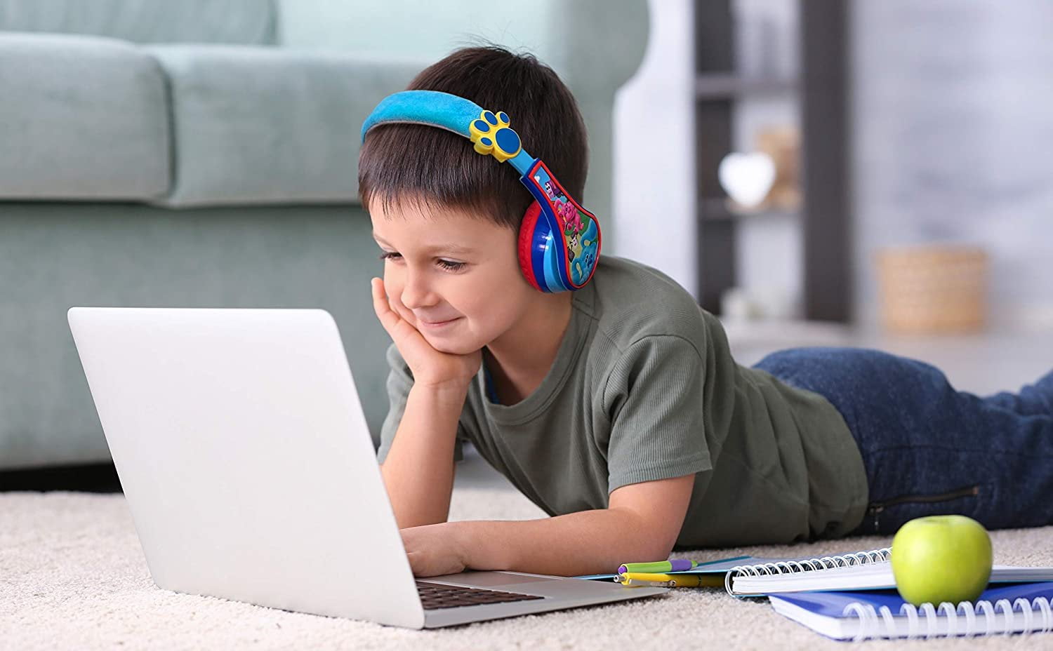 ekids Blue's Clues Bluetooth Headphones for Kids, Wireless Headphones with Microphone