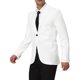 thumbnail image 4 of Abrigo Formal de Hombre Ajuste Slim de Un Solo Botón S Blanco, 4 of 7