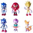 thumbnail image 2 of J&G Sonic the Hedgehog Toys Action Figures Party Supplies Cake Toppers, 6 Pack Kids Toys for 3 Years and Elder Birthday Party Supplies for Boys and Girls, 2 of 8