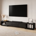 thumbnail image 7 of MEISSALIVVE Extendable TV Stand for Up to 110 Inch TV, Modern Entertainment Center with 3 Drawers & 2 Storage Compartments, Adjustable Length (65"-103"), TV Consoles for Living Room & Bedroom (Black), 7 of 7