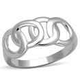 thumbnail image 1 of Alamode 3W783-8 Bague en Laiton Rhodié Sans Pierre - Taille 8, 1 of 1
