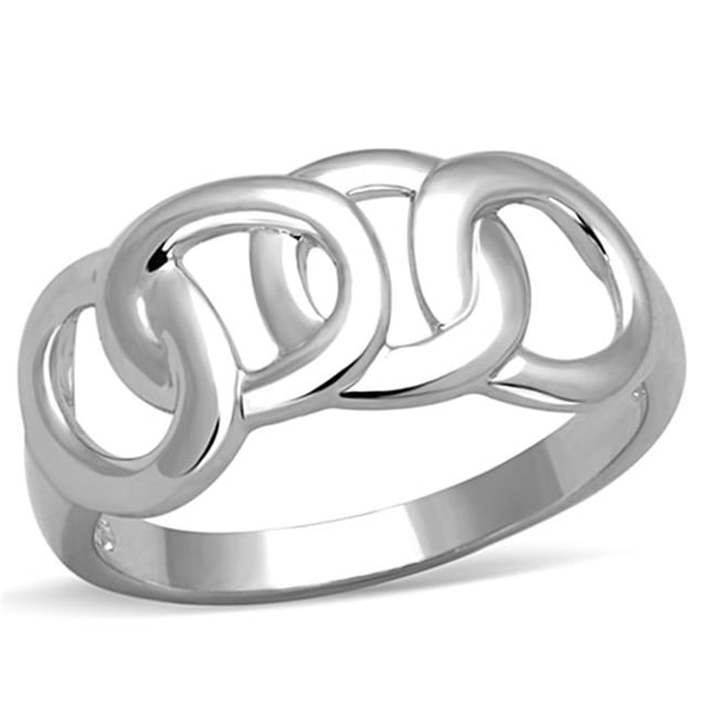 Alamode 3W783-8 Bague en Laiton Rhodié Sans Pierre - Taille 8