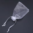 thumbnail image 5 of Raindrops 100Set White Cloth Drawstring Present Bags for Wedding Party Favors Candy Storage 10x15in, 5 of 8