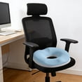 thumbnail image 4 of Btomtd Stress-Relieving Thickened Chair Cushion Soft Memorys Foam Seat Cushion For Office Chair Kitchen Dining Desk Wheelchair Non-Slide Bottom Round Pad, 4 of 6