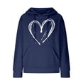 thumbnail image 4 of HAPIMO Sweatshirt for Women Pocket Drawstring Pullover Tops Graphic Print Long Sleeve Relaxed Womens Hoodie Sweatshirt Teen Girls Clothes Blue S, 4 of 4
