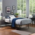 thumbnail image 1 of Modway Horizon Remplace le Sommier – Cadre de Lit en Métal Pliable, Lit Simple, Brun, 1 of 2