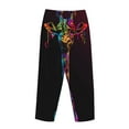 thumbnail image 3 of Lsque Neon Psychedelic Giraffe Print Women's Pajama Pants, Lounge Pant - Comfortable Home Wear,Elastic Waistband, Stylish Design-X-Large, 3 of 9
