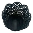thumbnail image 4 of Bergamo Art Set of 3 Aluminum Hurricane Candle Holder in Black, 4 of 4
