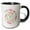 Black/White, variant on 3drose, a Helix of Colorful Digits of Number Pi on White, Elegant Math Gift, 11oz Magic Transforming Mug