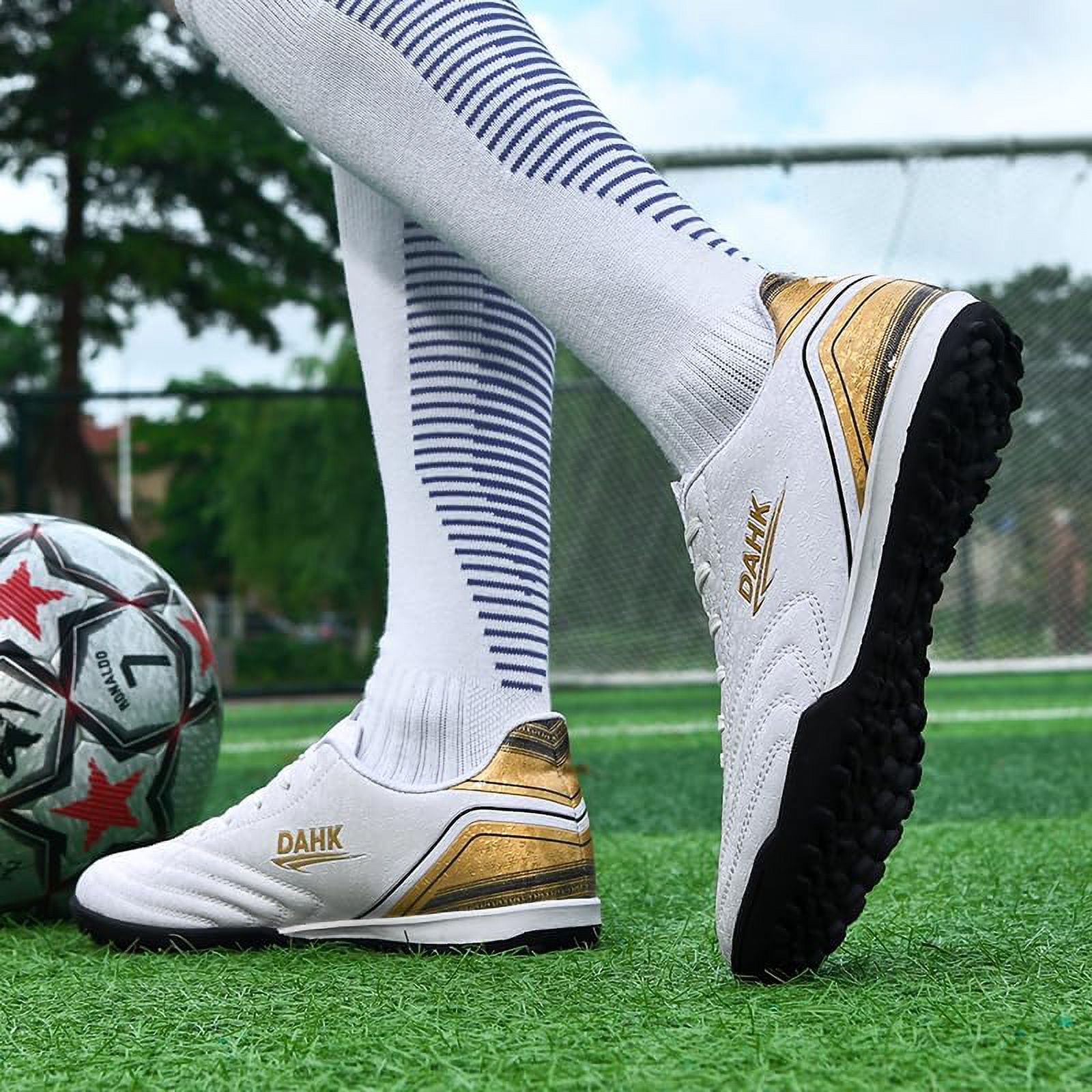 ZEPP サッカー Men's Indoor Soccer Shoes Football Cleats Low-Tops Lace-Up