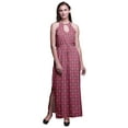 thumbnail image 1 of Bimba Ikat Robe Maxi pour Femmes Sans Manches à Col Ras du Cou, Dos Nu, avec Fentes Latérales - Xxx-Grand, 1 of 1