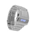 thumbnail image 4 of Electronic Watch, Versatile Clear Display Alloy Watch  For Daily For Men For Business Silver Blue Light, 4 of 8