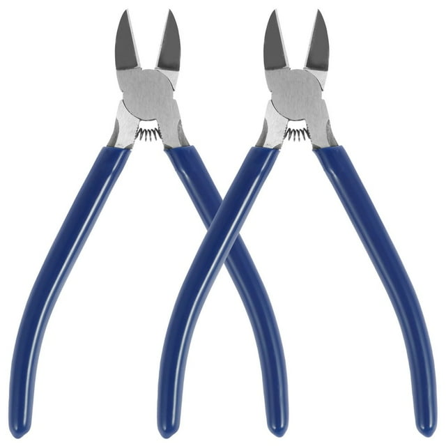 2PCS 6 inch Diagonal Cutting Plier Cutters Wire Flush Cutter Ultra Sharp Powerful Side Cutter Clippers with Longer Flush Cutting Edge for Crafting Floral Electrical wire Cut Needs