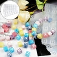 thumbnail image 4 of 2 piezas de letras mayúsculas cuadradas collar de joyería de resina del postres para hornear de Fondant de, 4 of 9
