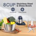 thumbnail image 2 of Procesador de alimentos Ganiza Electric Picadora de 8 tazas con picadora de carne, 2 of 7