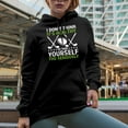 thumbnail image 2 of I Don't Think It's Healthy to Take Yourself Too Seriously, Golf Player, Golfing or Golfer Themed Merch Gift, Black Hooded Sweatshirt or Hoodie, Small, 2 of 5