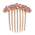 thumbnail image 1 of BRIGHTFUFU Peine para el cabello con diamantes de imitación Peine de inserción de cristal para el cabello Elegante horquilla para mujer Tocado rosa, 1 of 7