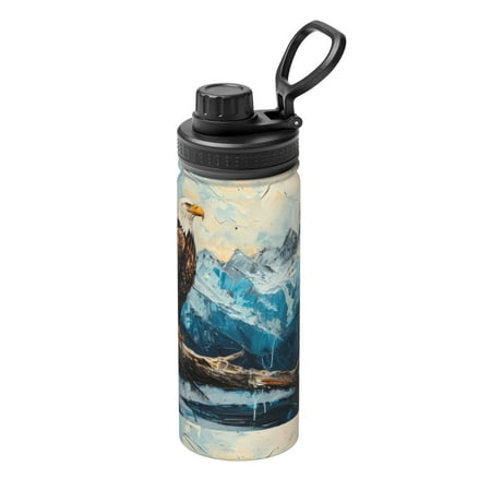 

Gaeub Iceberg Bald Eagle Print Stainless Steel Water Bottle 18oz Sports Insulated Kettle for Women Men Suitable as a Gift