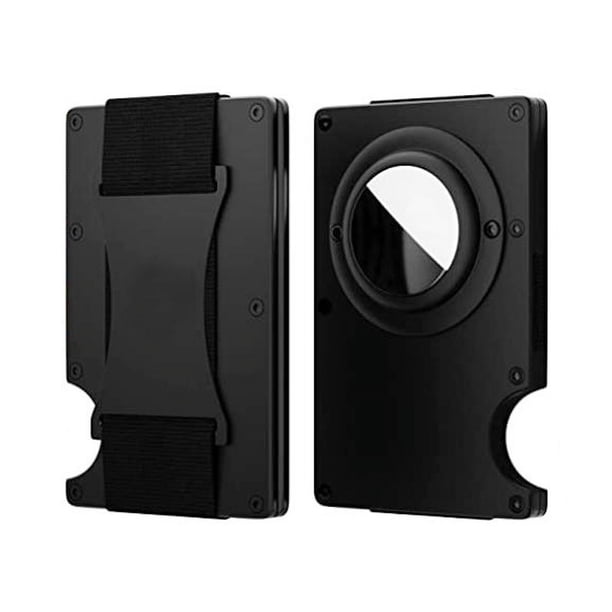 Estuche para tarjetas de seguimiento, billetera de metal con etiqueta de aire, tarjetero de aleación de aluminio y fibra de carbono, estuche para tarjetas de crédito