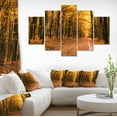 thumbnail image 1 of Pathway in Yellow Autumn Forest - Forest Canvas Art Print, 1 of 3