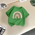 thumbnail image 4 of T-shirts Filles Mode Imprimé Col Rond Manches Courtes Tee Été Mignon Décontracté Hauts Filles, Tees Vert 2 Ans-4 Ans, 4 of 4