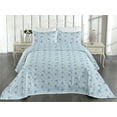 thumbnail image 2 of Ambesonne Spring Quilted Bedspread Set 3 Pcs, Daisy Pattern Romantic Print, Queen, Soft Blue and Apricot, 2 of 4