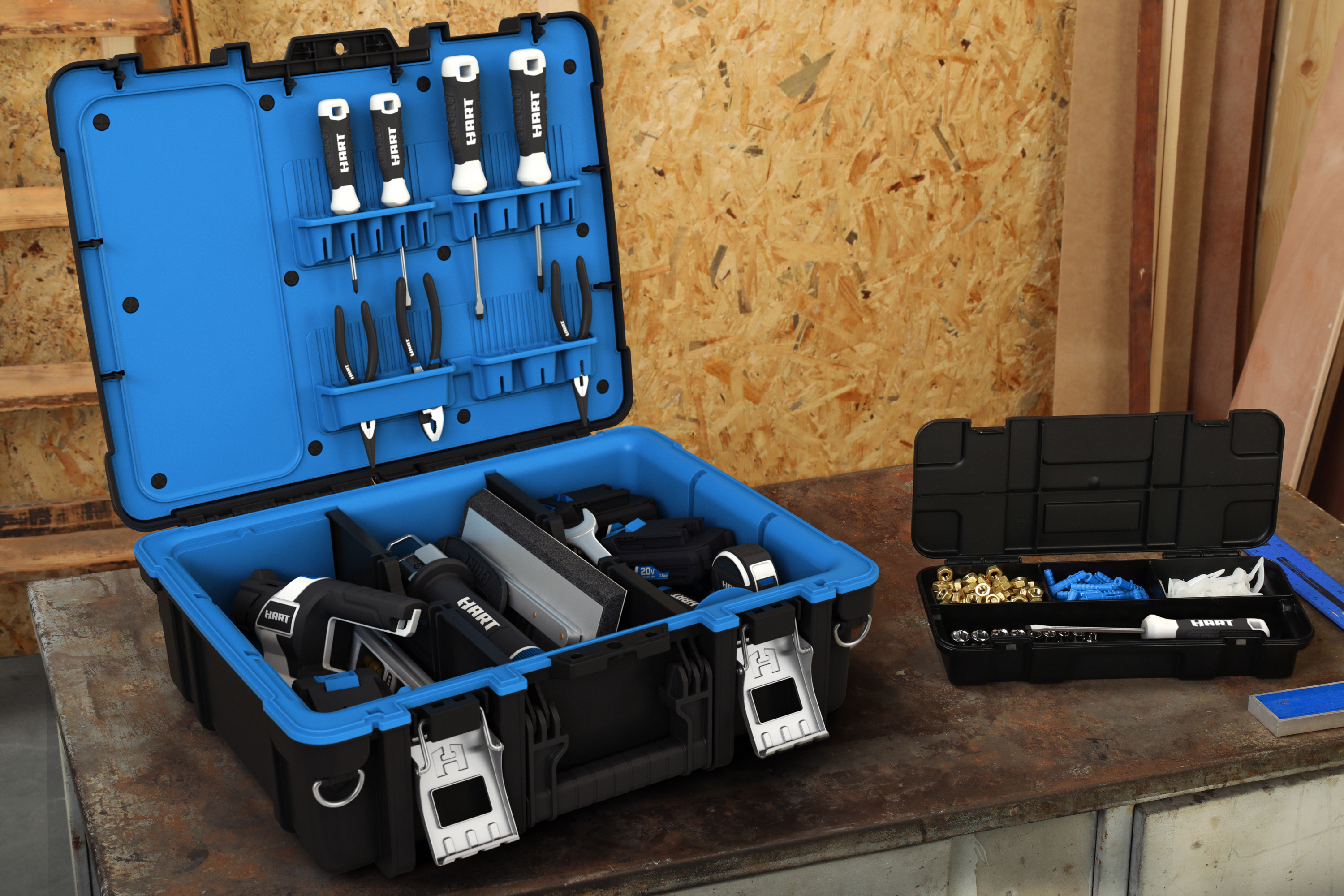 HART Technician Case, Heavy Duty Tool Box for Tool and Hardware Storage, Black - image 3 of 9