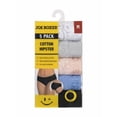 thumbnail image 2 of Joe Boxer Women's Cotton Spandex Hipster Panty Underwear with Iconic Smiley Face Logo Print, 5-pack, Sizes S- XXXL, 2 of 11