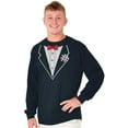 thumbnail image 3 of Vintage Formal Bachelor Party Tuxedo Men's Long Sleeve Tee T Shirt Brisco Brands S, 3 of 6