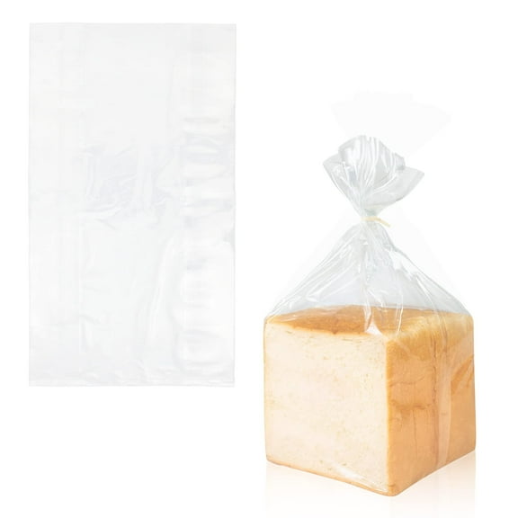 Clear Gusseted Poly Bread Bags, 0.65 Mil Polyethylene, 1000 Count, 6 x 3 x 12 in
