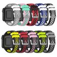 thumbnail image 4 of Injueey Correa transpirable deportiva de silicona de 5,5-8,5 pulgadas y 18mm para Mi Watch, de reloj inteligente, correa de repuesto para Relojes inteligentes rosa negro, 4 of 6
