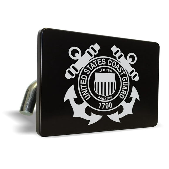 U.S. Coast Guard (Design) - Premium QuaIity Anodized Billet Aluminum Laser Etched UV Resistant Metal Trailer/Tow Hitch Cover for 2" Receivers, Luxury Product for Truck, SUV or Car