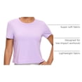 thumbnail image 4 of Remera CRZ YOGA de Algodón Pima Cuello Alto Cortada Morada Talle M, 4 of 6