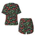 thumbnail image 5 of Kdxio Strawberry Print Pajamas Sets for Women Short-Sleeved Pjs with Lounge Shorts Two Piece Sleepwear S-4XL, 5 of 9
