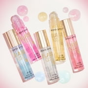 Revolution Glass Kiss Roller Ball Lip Oil, Shimmer Finish, Non-Stick, Peach