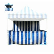 TentandTable Speedy Pop-up Carnival Tent Sidewall Kit Only, Blue and White Striped, 10 ft x 10 ft