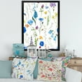 thumbnail image 3 of Designart 'Blue Wildflowers With Leaves I' Traditional Framed Art Print, 3 of 4