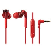 Audio-Technica ATH-CKS550XiSRD Solid Bass In-Ear Headphones, Red