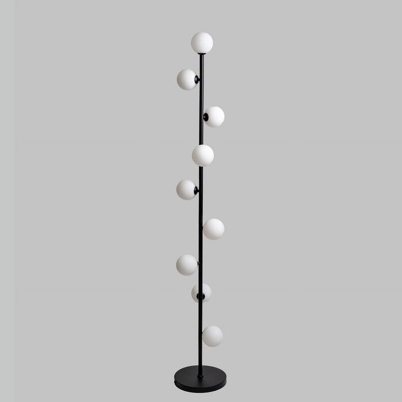 Ozarke Aurelia Nordic Minimalist Floor Lamp - Modern Glass Globe Lamp- Black