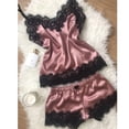 thumbnail image 2 of Pijama de mujer, traje de moda con cuello en V, picardías de satén elástico, lencería Sexy de encaje, pijama con lazo, conjunto de pantalones cortos para dormir, ropa de dormir nueva xuanjing  unisex, 2 of 2